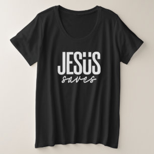 CAMISETA PLUS SIZE JESUS SALVA