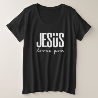 CAMISETA PLUS SIZE JESUS TE AMA | CRISTÃO