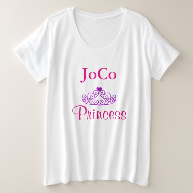 Camiseta Plus Size JoCo Princess Tiara (Frente do Design)