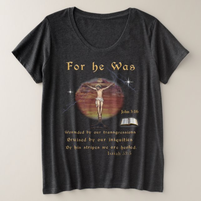 Camiseta Plus Size John 3:16 (Frente do Design)