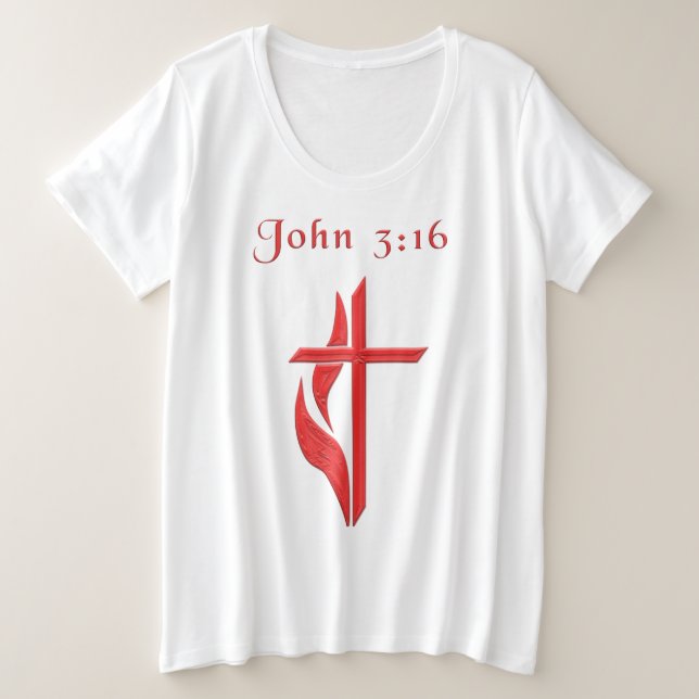 Camiseta Plus Size John 3:16 (Frente do Design)