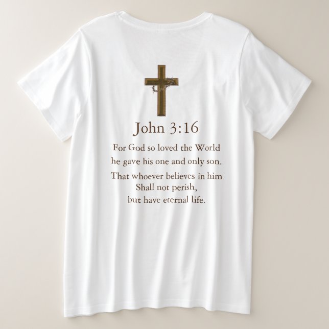 Camiseta Plus Size John 3:16 (Verso do Design)