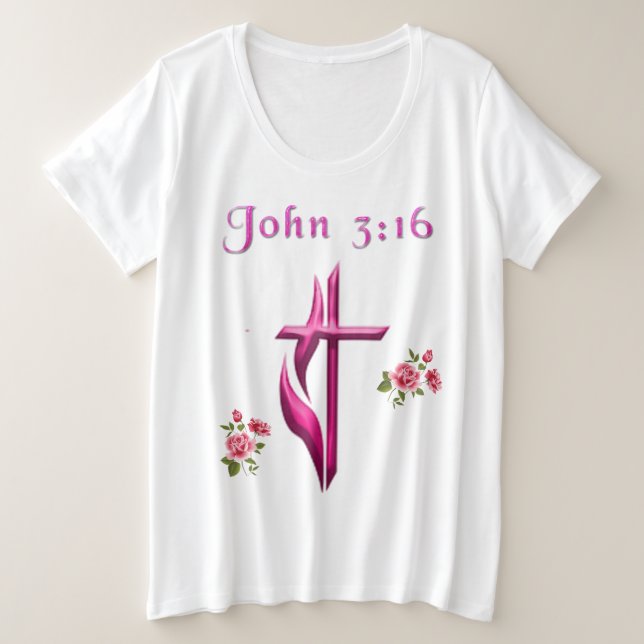 Camiseta Plus Size John 3:16 (Frente do Design)