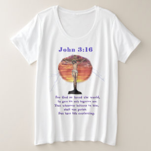 Camiseta Plus Size John 3:166