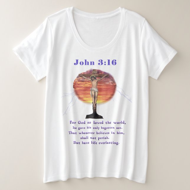 Camiseta Plus Size John 3:166 (Frente do Design)