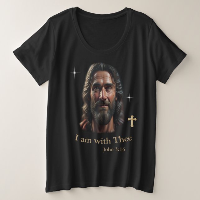 Camiseta Plus Size John 3:16 T-Shirt (Frente do Design)
