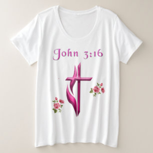 Camiseta Plus Size John 3:16 T-shirts