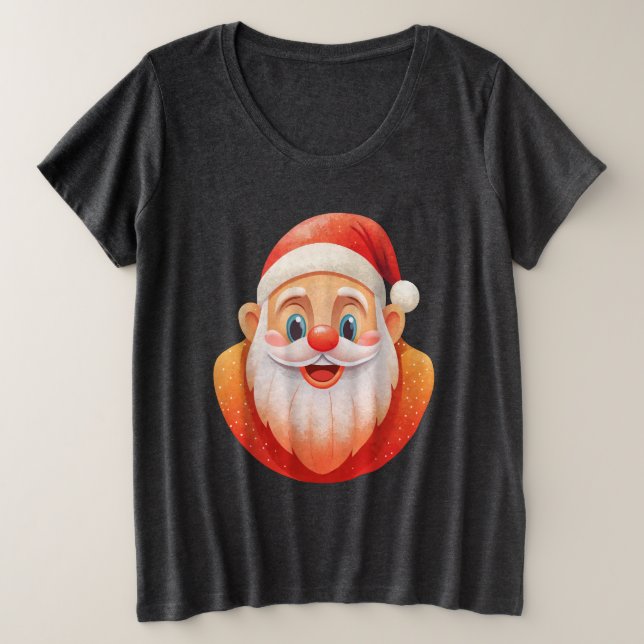 Camiseta Plus Size Jolly Papai noel Tee feminino (Frente do Design)