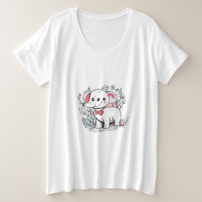 Camiseta Plus Size "Jumbo: O Elefão Amigo do Malabarismo (Frente do Design)