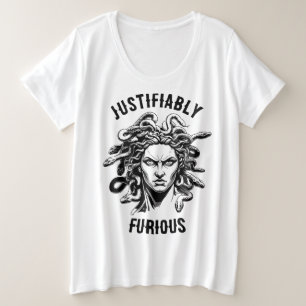 Camiseta Plus Size Justificadamente Furiosa feat. Medusa
