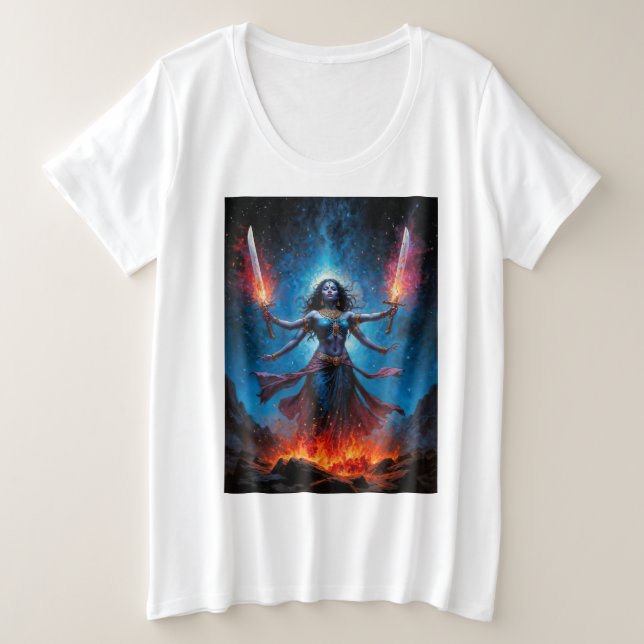 Camiseta Plus Size Kali Ascendente (Frente do Design)