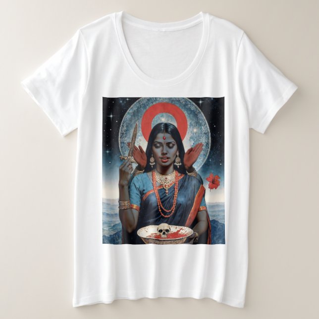 Camiseta Plus Size Kali Sagrada (Frente do Design)