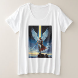 Camiseta Plus Size Keeper of the Celestial Gate Archangel Michael