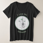 Camiseta Plus Size Keeshond Christmas Snowman Pinting Art<br><div class="desc">Retrato original de Cachorro Snowman de Natal Keeshond. Especializamo-nos em arte original engraçada e engraçada. Comprar isto para si próprio ou como um presente excelente para os teus amigos de Keeshond. Seja criativo - clique em PERSONALIZAR para adicionar/remover/alterar texto, redimensionar a imagem, alterar as cores ou qualquer outra coisa que...</div>