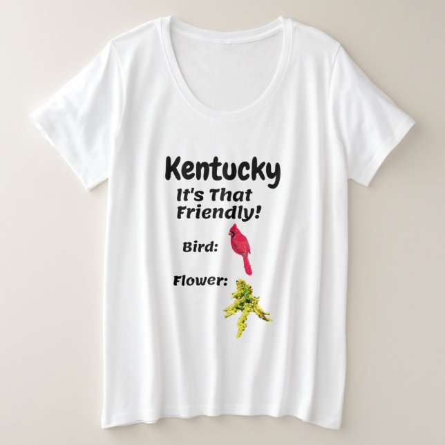 Camiseta Plus Size Kentucky É tão amável (Frente do Design)
