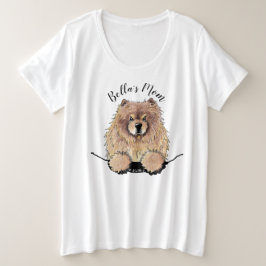 Camiseta Plus Size KiniArt Chow Personalizado