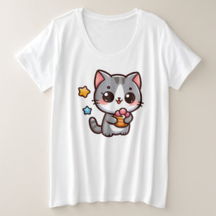 Camiseta Plus Size Kitten