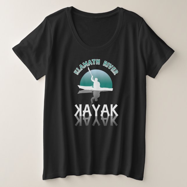 Camiseta Plus Size Klamath River California - Kayak (Frente do Design)
