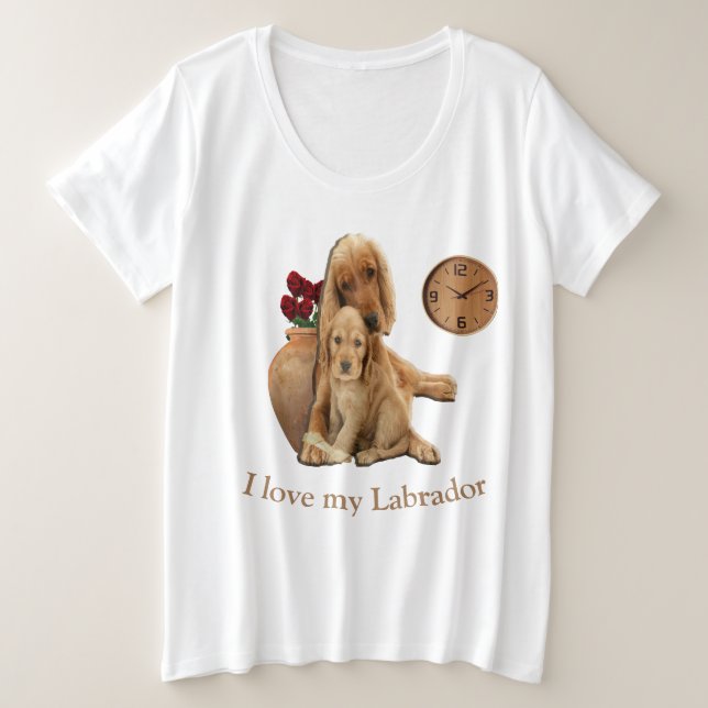 Camiseta Plus Size Labrador (Frente do Design)