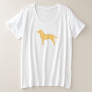 Camiseta Plus Size Labrador Amarelo Retriever Silhouette Lover