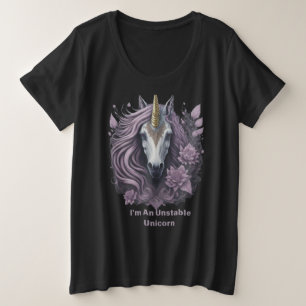 Camiseta Plus Size Lacework Unicorn T-Shirt