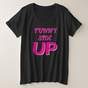 Camiseta Plus Size Lado engraçado para cima