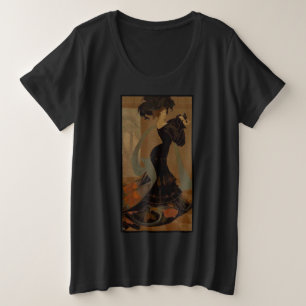 Camiseta Plus Size Lady in Black