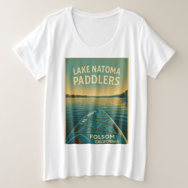 Camiseta Plus Size Lago Natoma Paddlers T-Shirt (Frente do Design)