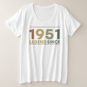 Camiseta Plus Size Legend Since 1951