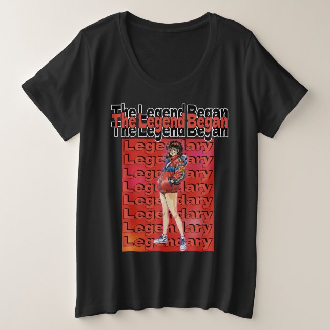 Camiseta Plus Size Lenda Começou  (Frente do Design)