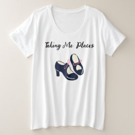 Camiseta Plus Size Levando-me a lugares T-Shirt