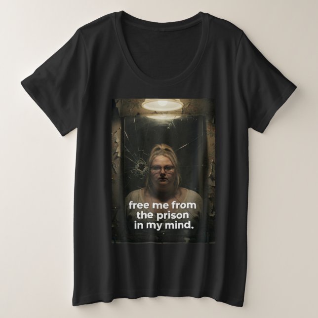 Camiseta Plus Size Liberta-me (Frente do Design)