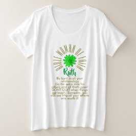 Camiseta Plus Size Lições para as mulheres Bíblias de Faith Ruth Chri