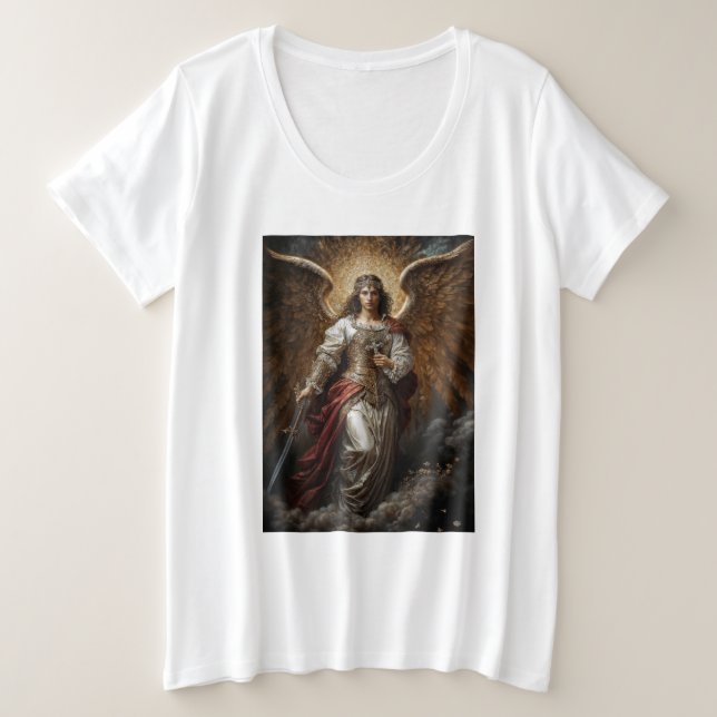 Camiseta Plus Size Light of Divine Order, Archangel Michael (Frente do Design)