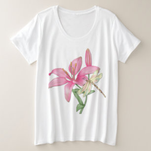 Camiseta Plus Size Lily e Dragonfly