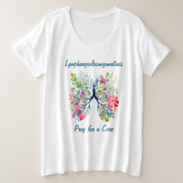Camiseta Plus Size Linfhangioleiomatose LAM Plus T-Shirt Tamanho