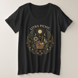Camiseta Plus Size Litha Picnic Summer Solstice Celestial Art