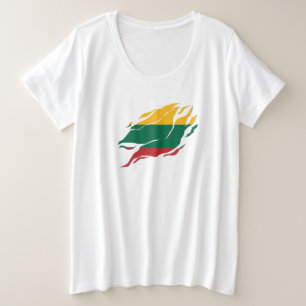 Camiseta Plus Size Lituânia Flag Dentro Me, Lietuva dentro
