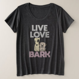 Camiseta Plus Size Live Love Latido
