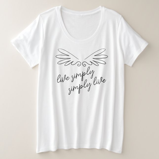 Camiseta Plus Size Live Simplesmente ao vivo (Frente do Design)