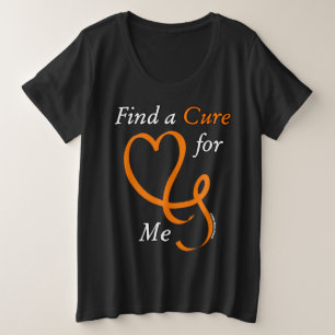 Camiseta Plus Size Localizar um Cure/Heart/Me...RSD/CRPS