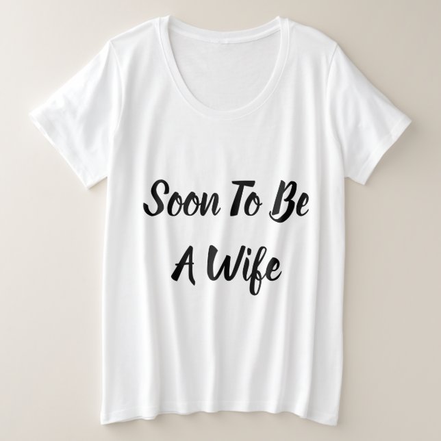 Camiseta Plus Size Logo Vai Ser uma Esposa (Frente do Design)