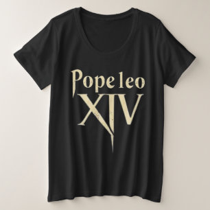 Camiseta Plus Size Longo Vivo Papa Leão XIV - Um Novo Amanhecer para 
