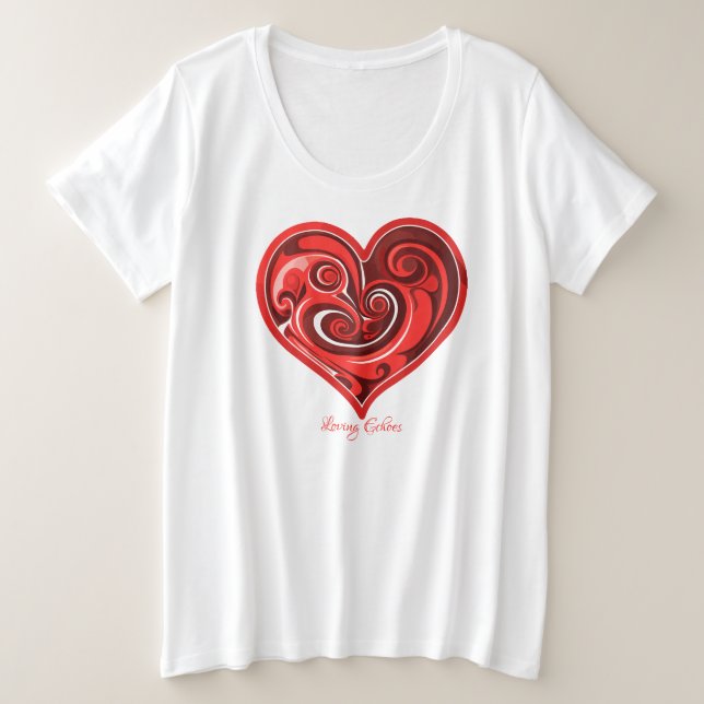 Camiseta Plus Size Loving Echoes (Frente do Design)