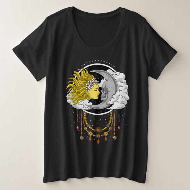Camiseta Plus Size Lua Celestial (Frente do Design)