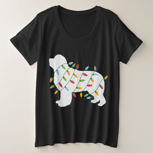 Camiseta Plus Size Luzes de Natal presentes na Terra Nova | amantes d (Frente do Design)