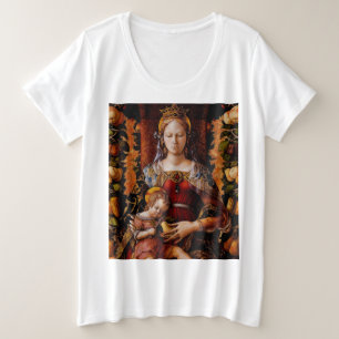Camiseta Plus Size Madonna della Candeletta por Carlo Crivelli