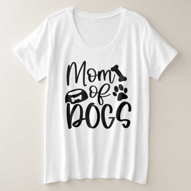 Camiseta Plus Size Mãe De Cães (Frente do Design)