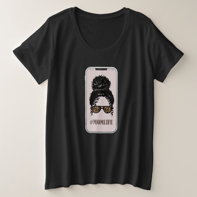 Camiseta Plus Size Mãe Engraçada (Frente do Design)