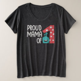 Camiseta Plus Size Mãe Orgulhosa de Um